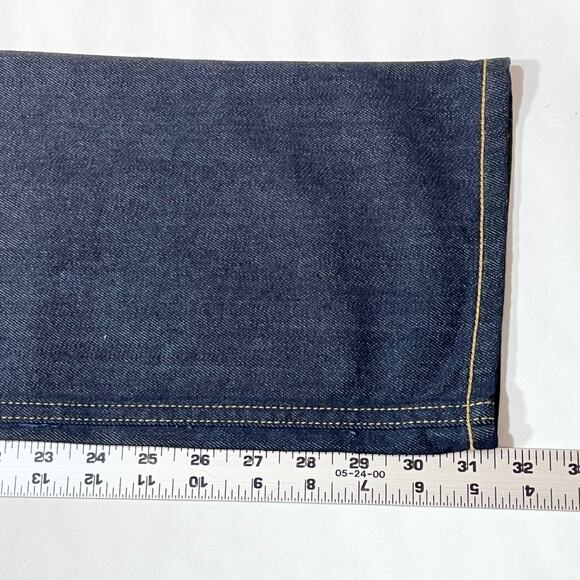 Vans Off the Wall Slimbo Denim Jeans Women 32x32 Dark Blue Slim Fit Low Rise New - Picture 8 of 10